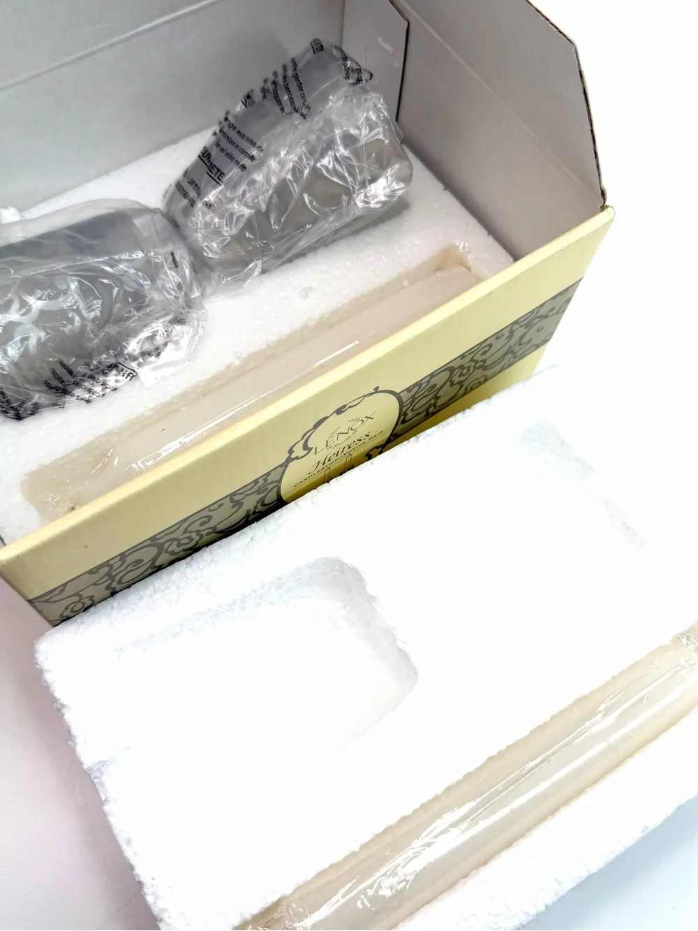 Lenox Heiress Frosted Crystal Votive Candlestick Holders Set